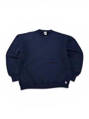 Vintage 90's Russell Athletic Dark Navy Crewneck Sweatshirt
